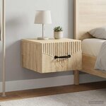 vidaXL Cabinet de chevet mural 2 pc Chêne Sonoma 34 5 x 33 x 20 cm