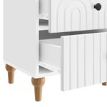 vidaXL Cabinet de chevet avec tiroir Blanc brillant 43 x 34 5 x 48 cm