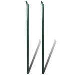 vidaXL Clôture à mailles losangées et poteaux acier 1 5x25 m