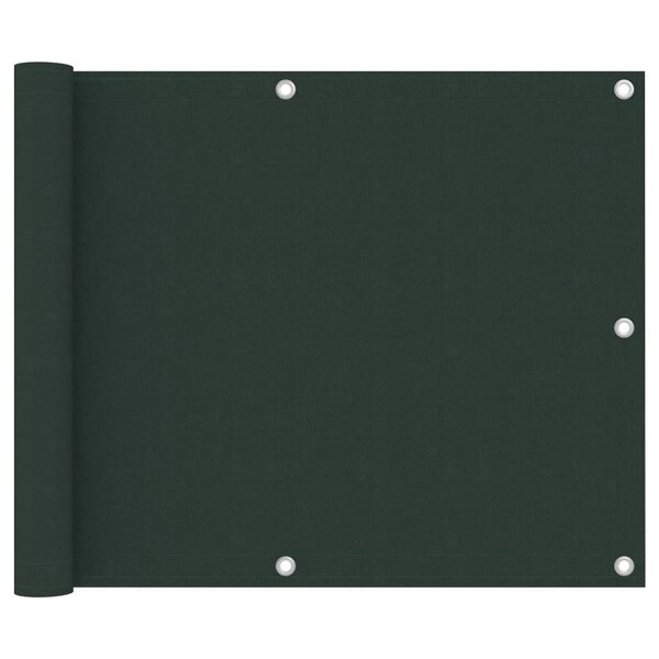 vidaXL Écran de balcon Vert foncé 75x400 cm Tissu Oxford