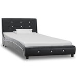 vidaXL Cadre de lit sans matelas noir similicuir 90x200 cm