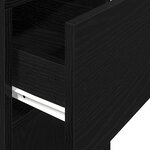 vidaXL Support de tour d'ordinateur avec tiroir noir 30x44x74 cm