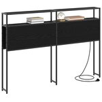 vidaXL Tête de lit de rangement Chêne noir 120 cm Bois d'ingénierie
