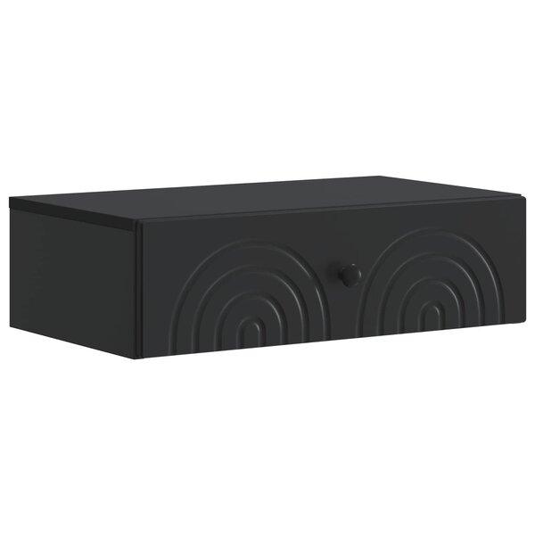 vidaXL Table d'appoint murale 59 x 34 5 x 17 cm Bois d'ingénierie Noir
