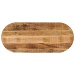 vidaXL Dessus de table 110x50x2 5cm ovale bois massif de manguier brut