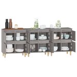 vidaXL Buffets 3 Pièces sonoma gris 60x35x70 cm bois d'ingénierie