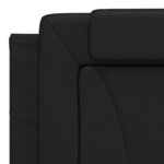 vidaXL Coussin de tête de lit Viana noir 180 cm similicuir