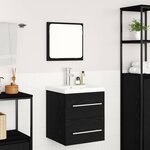 vidaXL Ensemble de mobilier de salle de bain 2 Pièces Chêne noir