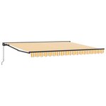 vidaXL Cadre d'auvent Jaune et blanc 400 × 300 cm