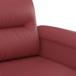 vidaXL Ensemble de canapés 2 Pièces et coussins rouge bordeaux similicuir