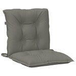 vidaXL Coussins de chaise à dossier bas lot de 2 gris foncé mélangé