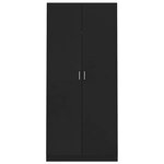 vidaXL Garde-robe Noir 90x52x200 cm Bois d’ingénierie