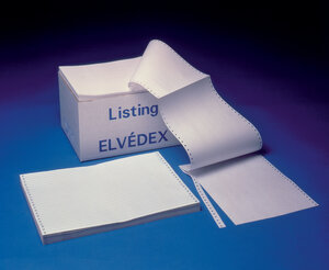 Listing 240 x 11' - 70grs - 1 feuillet - velin blanc - carton de 2000 plis ELVE