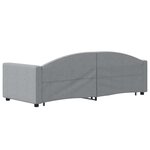 vidaXL Lit de jour avec gigogne sans matelas gris clair 80x200 cm