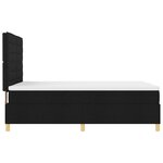 vidaXL Lit avec sommier Noir 140x200 cm Tissu
