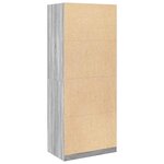 vidaXL Garde-robe sonoma gris 80x50x200 cm bois d'ingénierie