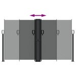 vidaXL Auvent latéral rétractable anthracite 140x600 cm