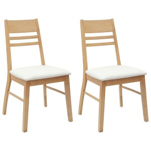 vidaXL Chaises de salle à manger 2 Pièces Naturel 43 x 54 x 89 cm