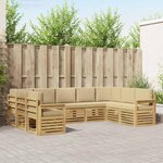 vidaXL Ensemble de canapés d'extérieur 7 Pièces Blanc et Beige