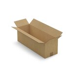 Caisse carton longue simple cannelure à grande ouverture raja 60x20x20 cm (lot de 10)
