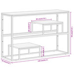 vidaXL Table console argenté inox et bois de récupération massif