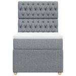 vidaXL Sommier à lattes de lit avec matelas gris clair 80x200 cm tissu
