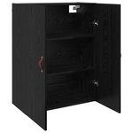 vidaXL Armoire Murale Montage mural 2 Pièces Chêne noir 69 5 x 34 x 90 cm