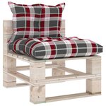 Vidaxl salon de jardin palette 9 pièces avec coussins bois de pin