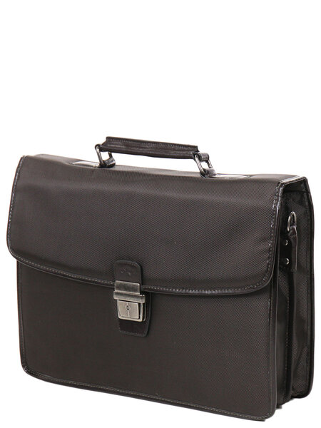 Cartable serviette Katana work en Nylon - 38 cm - 2 soufflets - 16842 - Chocolat