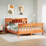 vidaXL Cadre de lit sans matelas cire marron 180x200cm bois pin massif