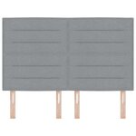 vidaXL Tête de lit LED avec tête de lit Gris clair 144 cm Polyester