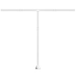 vidaXL Jeu de poteaux d'auvent blanc 300x245 cm fer