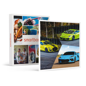 SMARTBOX - Coffret Cadeau Stage de pilotage multivolant : 2 tours en Corvette 2 tours en Lamborghini Gallardo LP560 et 2 tours en Mustang sur le circuit de La Ferté-Gaucher - Sport & Aventure