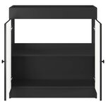 vidaXL Armoire sous évier de salle de bain Noir 56 x 37 5 x 81 cm