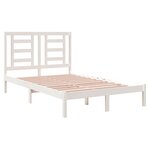 vidaXL Cadre de lit Blanc Bois de pin massif 120x200 cm