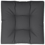 vidaXL Coussin de palette noir 70x70x12 cm tissu