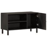 vidaXL Meuble TV noir 80x31x46 cm bois massif de manguier