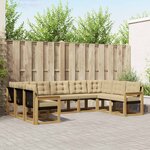 vidaXL Ensemble de canapés d'extérieur 9 Pièces Blanc et Beige