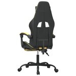 vidaXL Chaise de jeu pivotante et repose-pied Noir et doré Similicuir