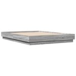 vidaXL Cadre de lit sans matelas sonoma gris 120x200 cm