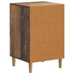 vidaXL Cabinet de chevet avec tiroir Bois ancien 43 x 41 x 66 5 cm