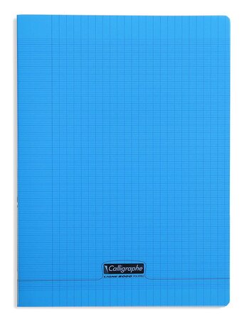 Cahier piqué 8000 polypro bleu 24x32cm 192p séyès 90g calligraphe