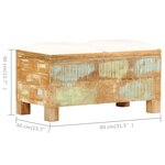 vidaXL Banc de rangement Bois massif recyclé 80 x 40 x 40 cm