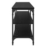 vidaXL Meuble TV Chêne noir 160 x 30 x 50 cm Bois d'ingénierie et fer