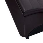 Vidaxl chaise longue avec oreiller marron similicuir