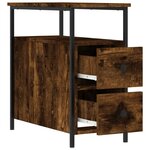 vidaXL Tables de chevet 2 Pièces chêne fumé 30x60x60 cm bois d'ingénierie