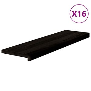vidaXL Marches d'escalier 16 Pièces marron foncé 90x25x2 cm chêne massif