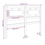 vidaXL Tête de lit Noir 185 5x4x100 cm Bois massif de pin