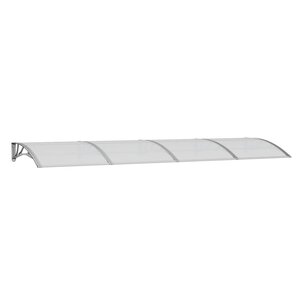 vidaXL Auvent de porte gris 350 x 100 cm en polycarbonate