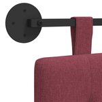 vidaXL Tête de lit suspendue Bordeaux Tissu